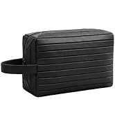CODVELA Travel Makeup Bag for Women, Large Cosmetic Toiletry Bag, Black | 27 pockets, 4 brush hol...