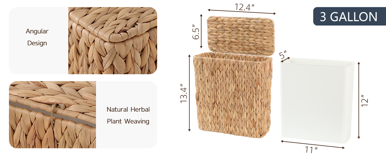 wicker trash can with liner wicker bathroom trash can with lid bedroom trash can with lid