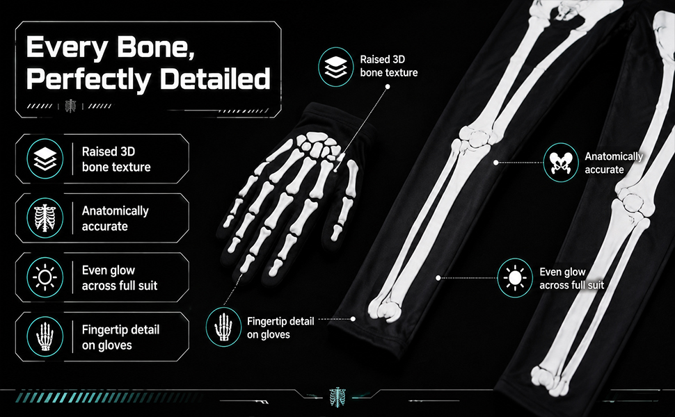 Halloween Skeleton costume for Men