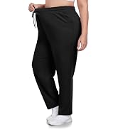 Plus Size Capris for Women Soft High Waist Workout Yoga Pants With Pockets | Lightweight&Stretchy...