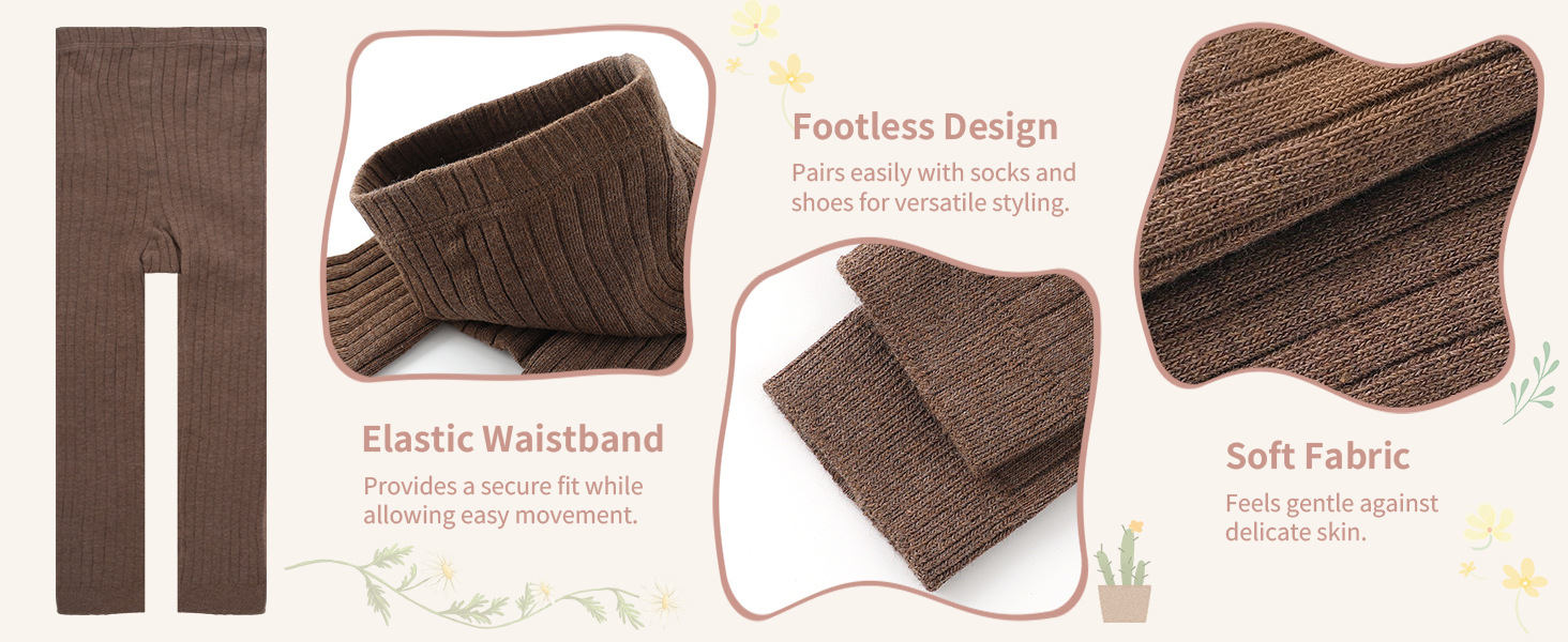 Reinforced toe seams and stretchy fabric help these girls tights stay comfortably in place