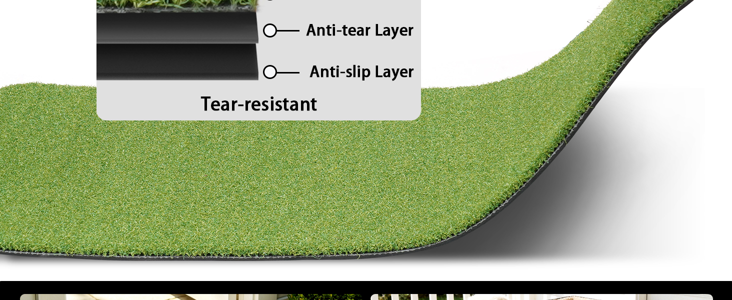 0.47 IN Thick realistic grass doormat