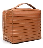 CODVELA Travel Toiletry Bag Organizer, Hanging Dopp Kit for men, Brown | Water-Resistant PU Leath...