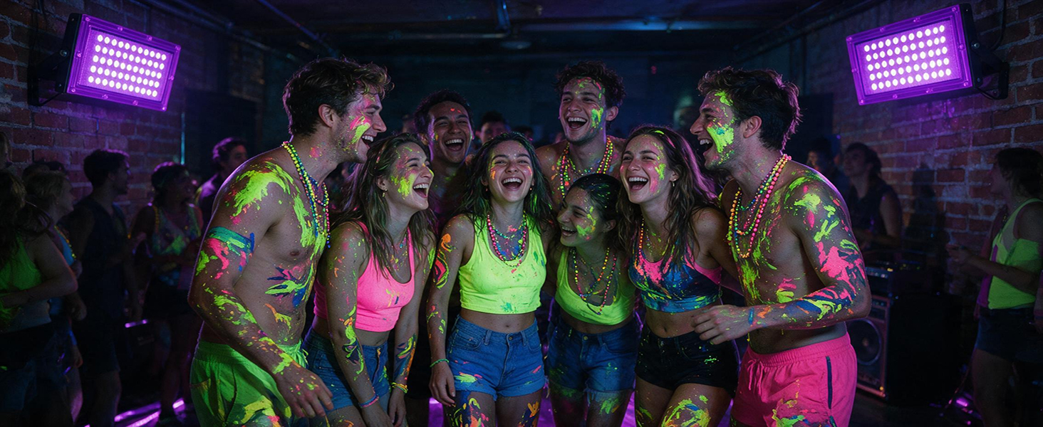 black lights for glow party