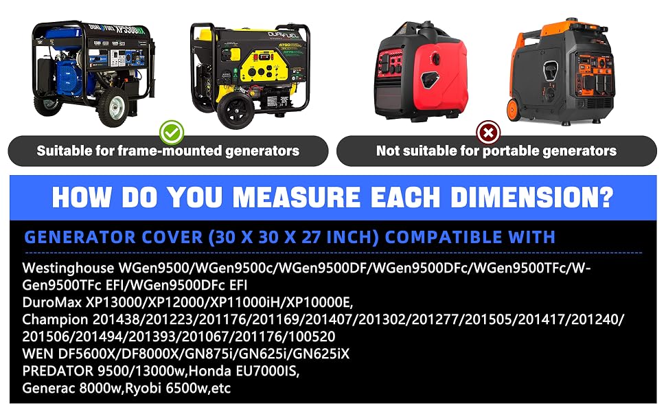 Outdoor generator covers