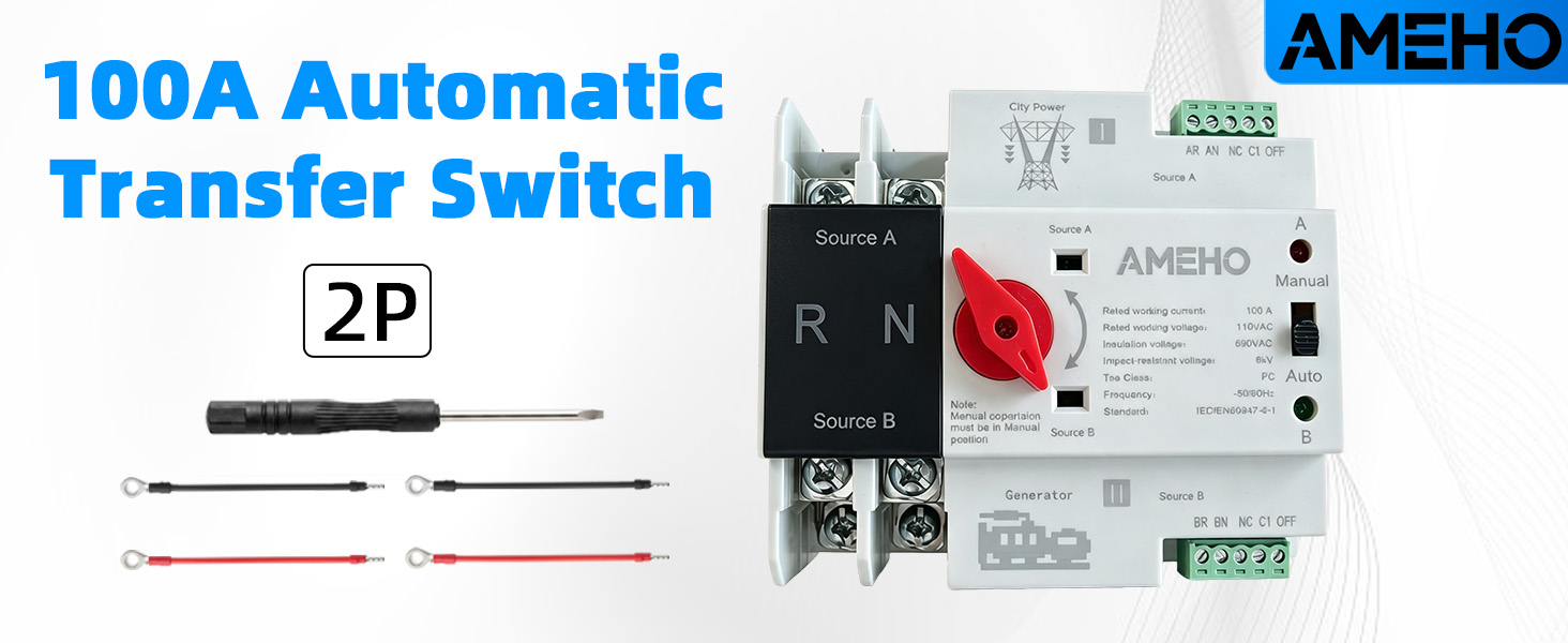 Automatic Transfer Switch 2P 100A