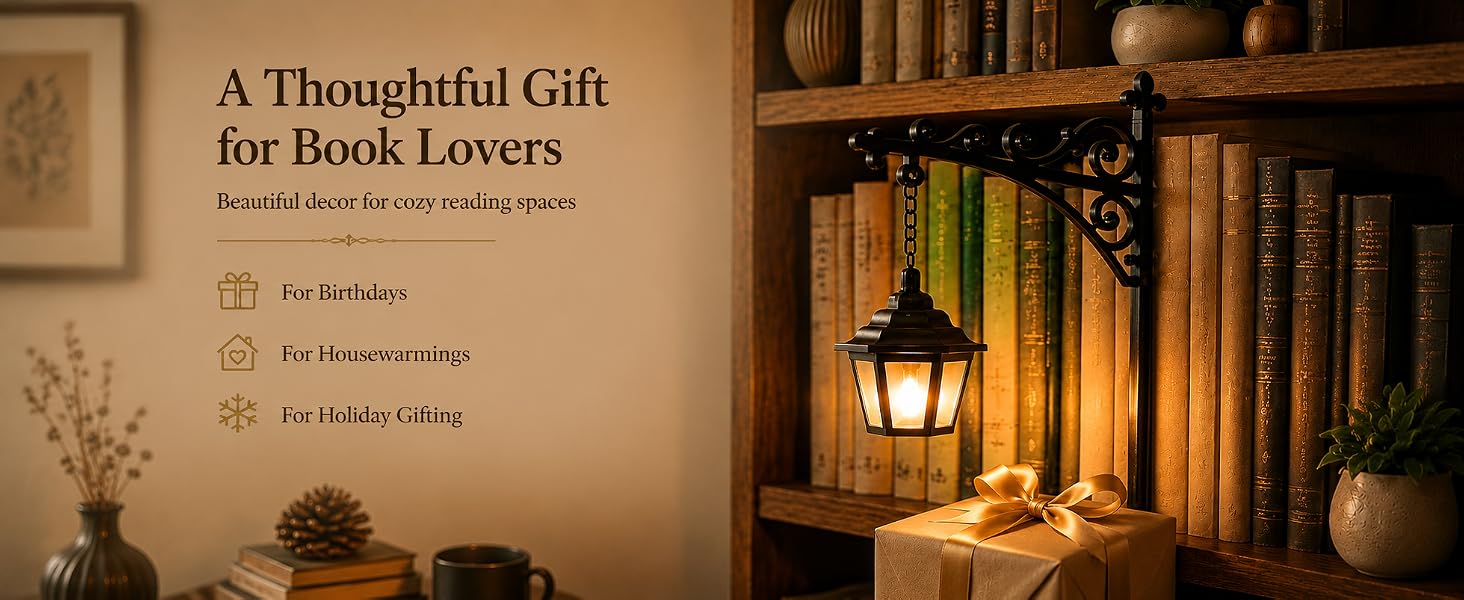 bookshelf lamp for library shelf