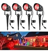 CREPOW Spot Lights Outdoor, Smart LED RGBW Color Changing Landscape Lighting with APP and Remote ...