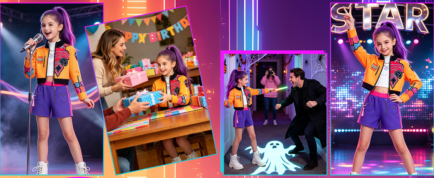 Kids Pop Singer Group Costume
