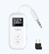 1Mii Bluetooth 5.3 Transmitter Receiver for TV to Wireless Headphones, Dual Link aptX Adaptive/Lo...