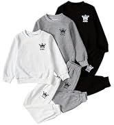 Jolyshlid Girls Outfits 4 Piece Long Sleeve Sweatshirt Cargo Pants 3-12Y | Fall Winter Clothing S...