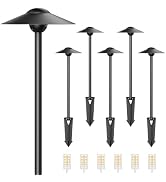 Gardencoin Low Voltage Pathway Lights (6.69'' Shade, 21.54'' Tall) 12V Outdoor LED Landscape Path...