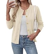 BTFBM Cardigan Sweaters for Women 2026 Fall Clothes Long Sleeve Button Down Open Front Soft Knit ...