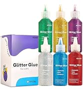 Enday Clear Glue 5oz (6 Pack) – Clear Craft Glue for Slime, Liquid Glue Bottles, Non-Toxic School...