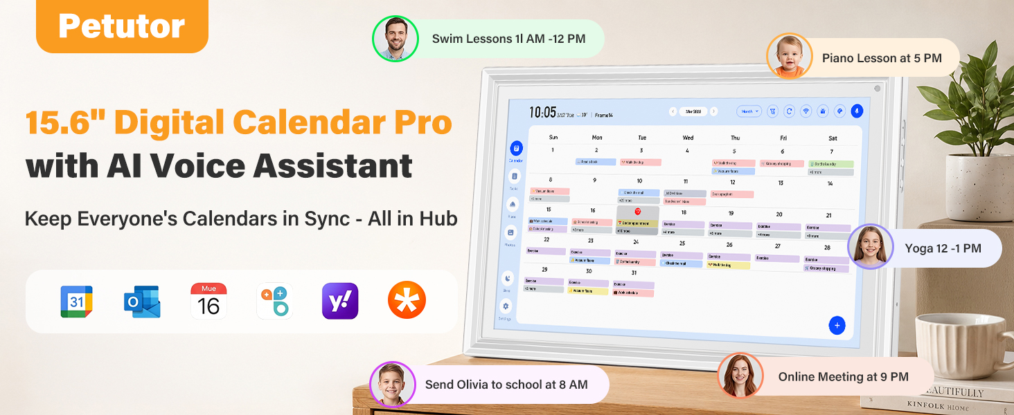 digital calendar wall touch screen electronic smart calendar digital planner