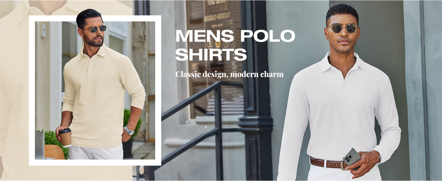mens polo shirts long sleeve