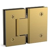 AatrixQuayn 180 Degree Glass Shower Door Hinges Heavy Duty Solid Brass, Shower Door Hardware Repl...