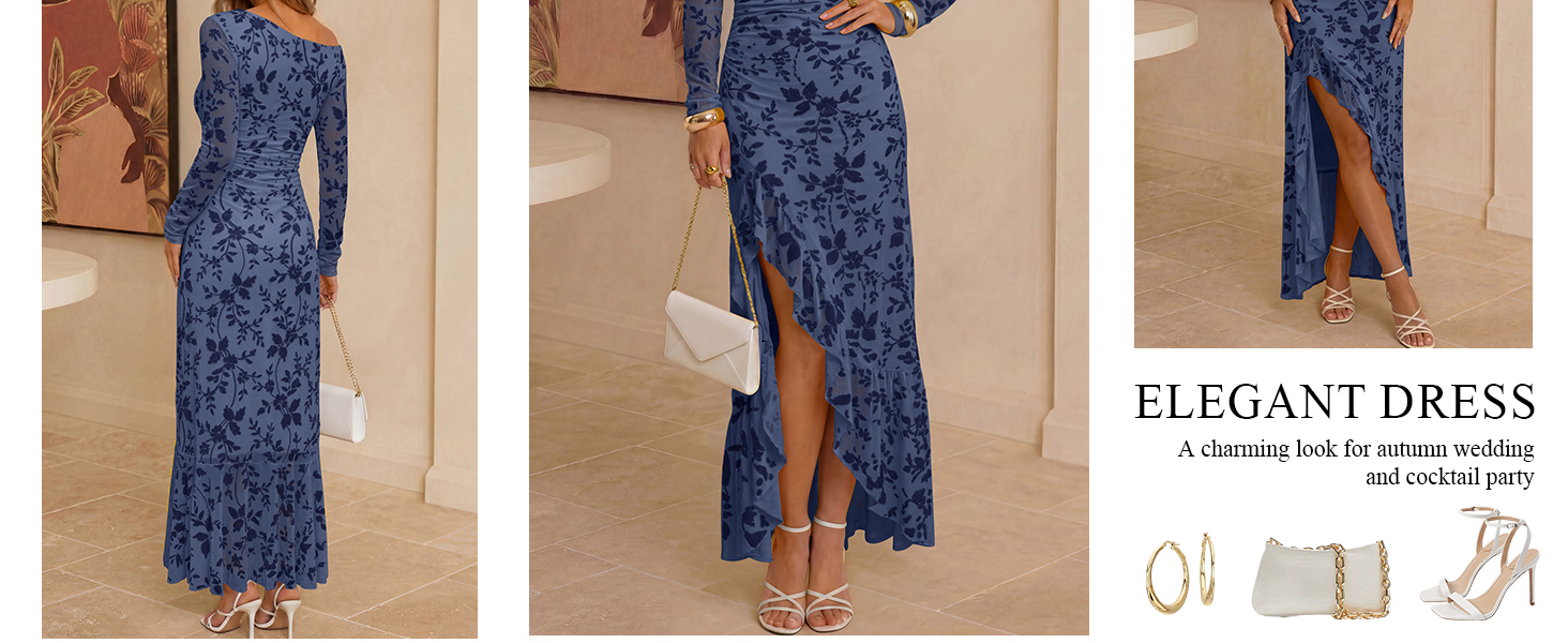 This fitted bodycon dress matches well with womens maxi dress for evening outings.