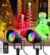 CREPOW Outdoor Black Light Spotlight, LED Black Lights Waterproof Landscape Lighting with US Plug...