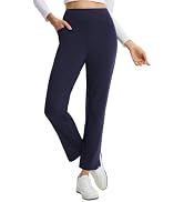 baleaf Women's Fleece Lined Pants 25" Petite Winter Thermal Travel Pants | Ankle Length, Soft War...