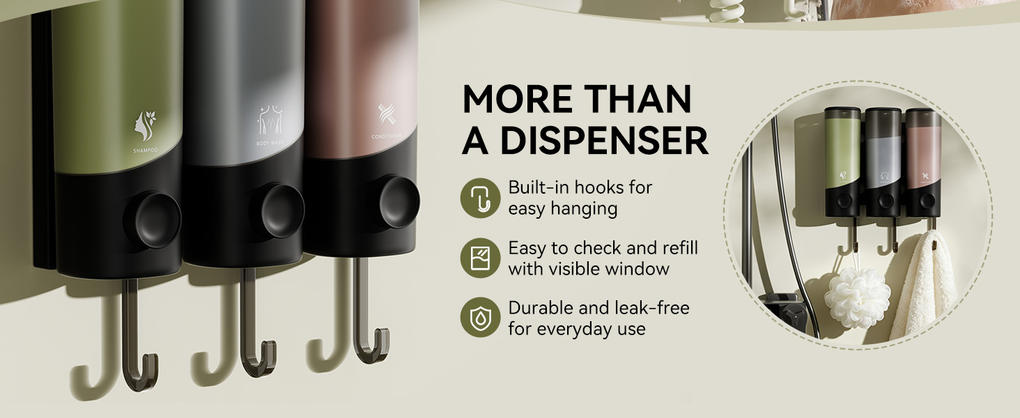 Shampoo and Conditioner Dispenser