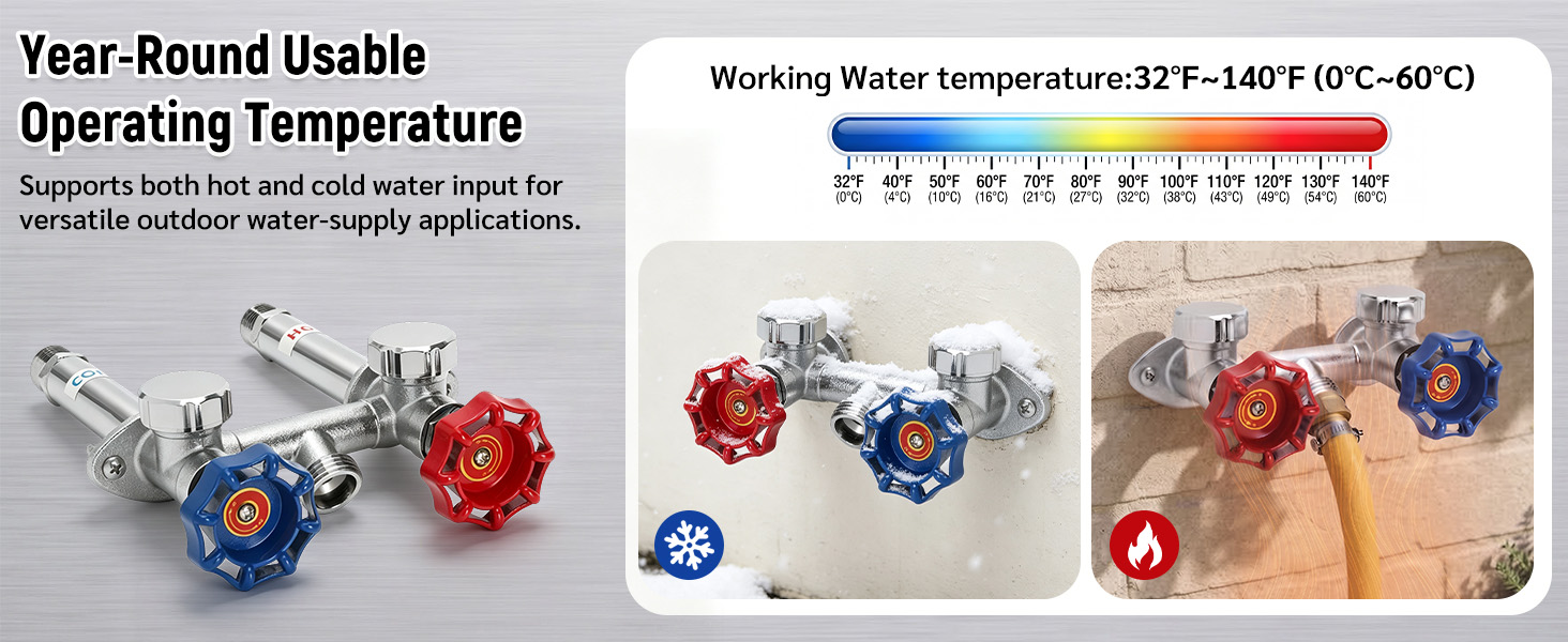 4'' Frost Free Hot Cold Outdoor Faucet