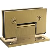 AatrixQuayn 90 Degree Heavy Duty Solid Brass Glass Shower Door Hinges, Shower Door Hardware Repla...