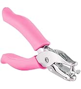 3 Hole Punch Pink, Portable Hole Puncher for 3 Ring Binder, 3 Sheets Capacity, Removable Chip Tra...