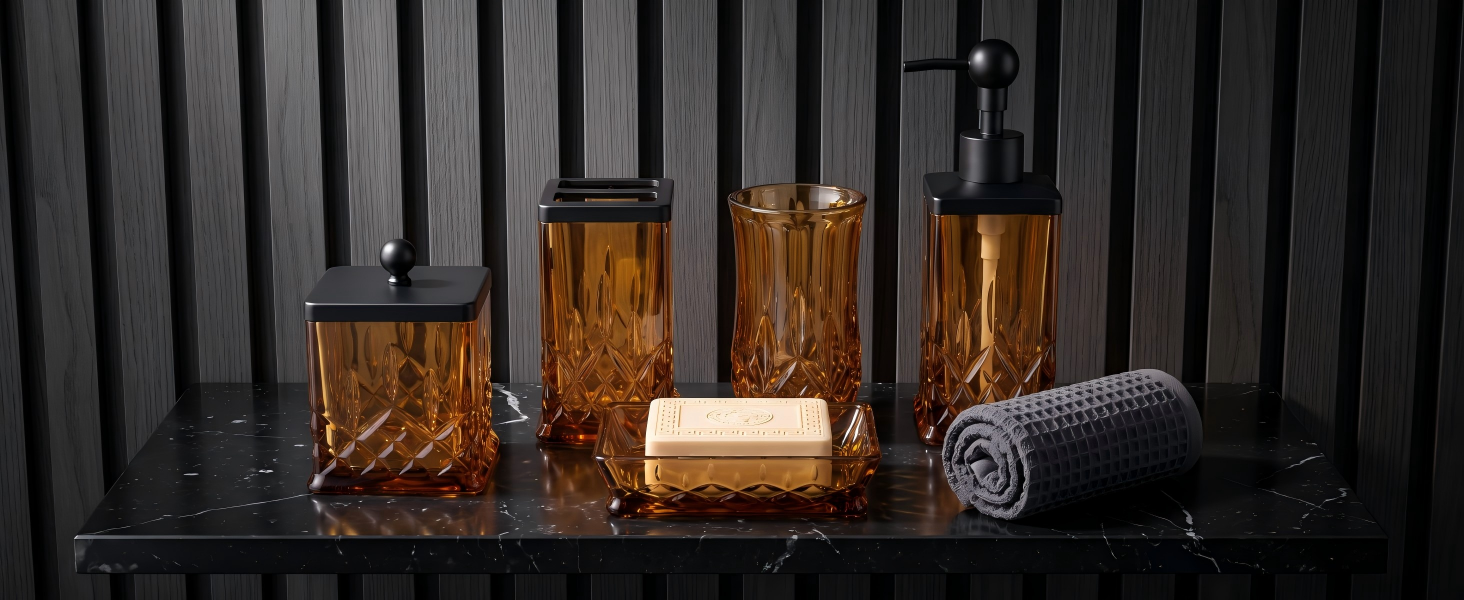 Bathroom Accessories Set, 5-Pack