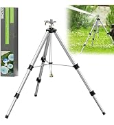 SPECILITE 36”Brass Impact Tripod Sprinkler, Heavy Duty Metal Pulsating Telescoping, Sprinklers fo...