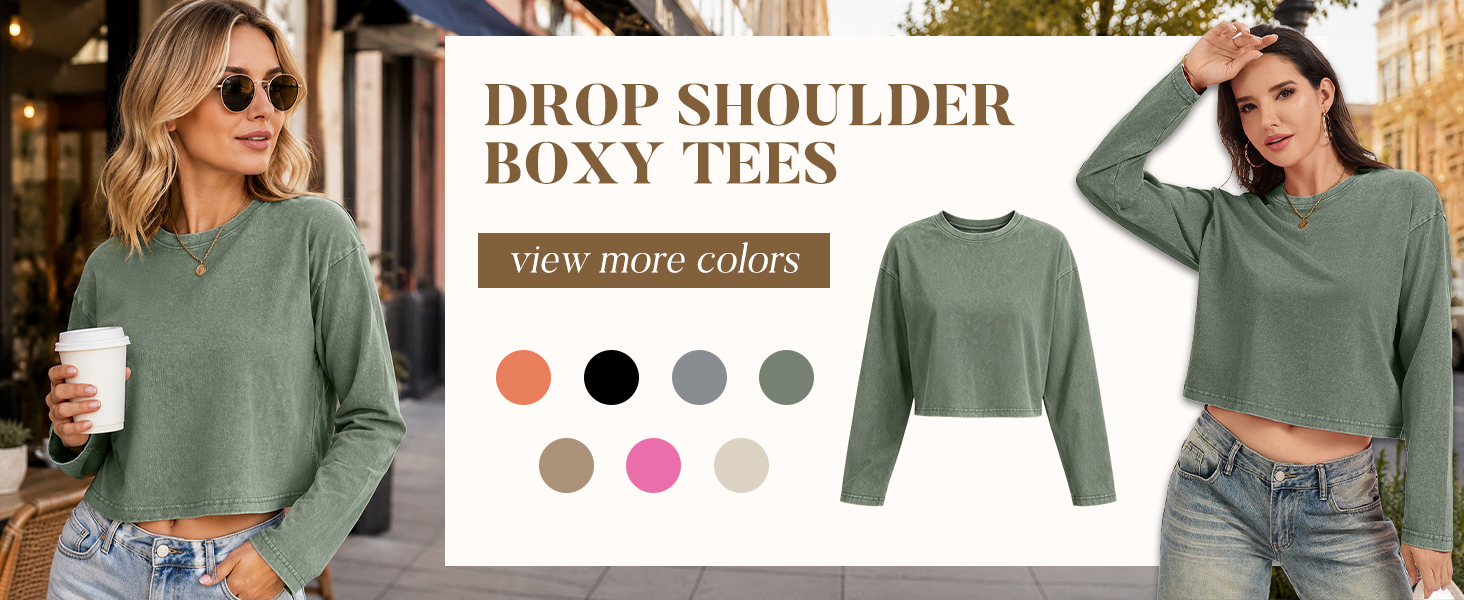 Long Sleeve Crop Tops for Women