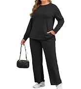 Plus Size Yoga Pants for Women Athletic Workout Flare Leggings with Pockets | With 2 Side Pockets...
