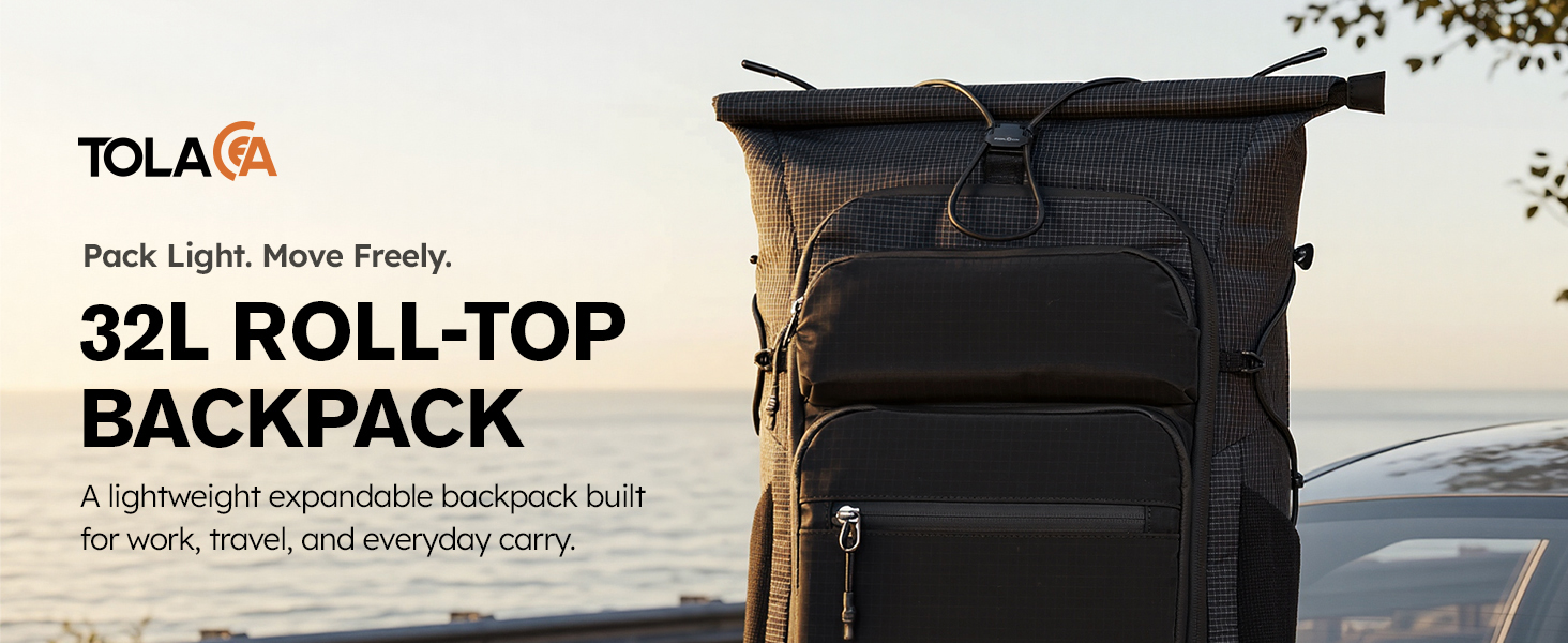 Rolltop Travel Backpack