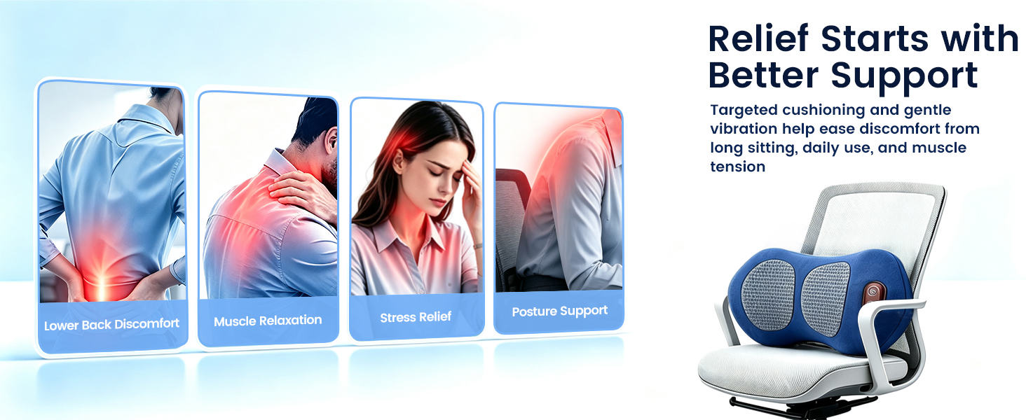 Lower Back Discomfort,Muscle Relaxation,Stress Relief,Posture Support