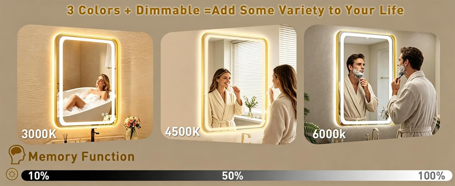 mirror with lights