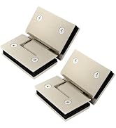 AatrixQuayn 135 Degree Glass Shower Door Hinges Heavy Duty Solid Brass, Shower Door Hardware Repl...