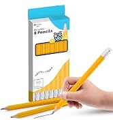 Enday Presharpened #2 Pencils 24 Count, Wood-Cased Yellow Sharpened Pencils with Latex-Free Erase...