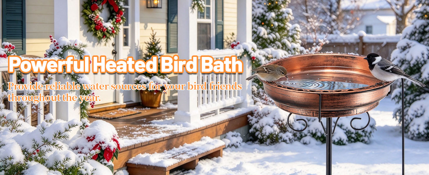 heated bird baths for outdoors