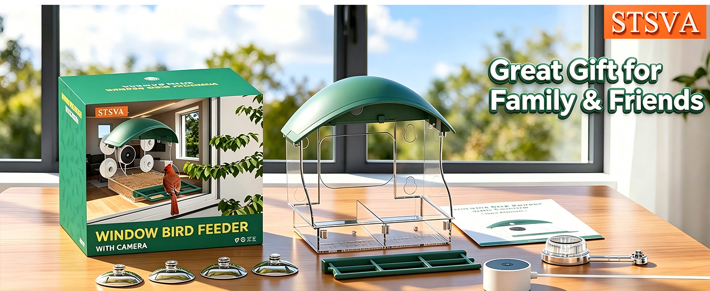 Window Bird Feeder with Camera