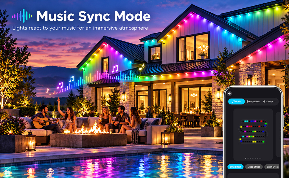 300ft Permanent Outdoor Lights Perfect for all kinds of festive parties